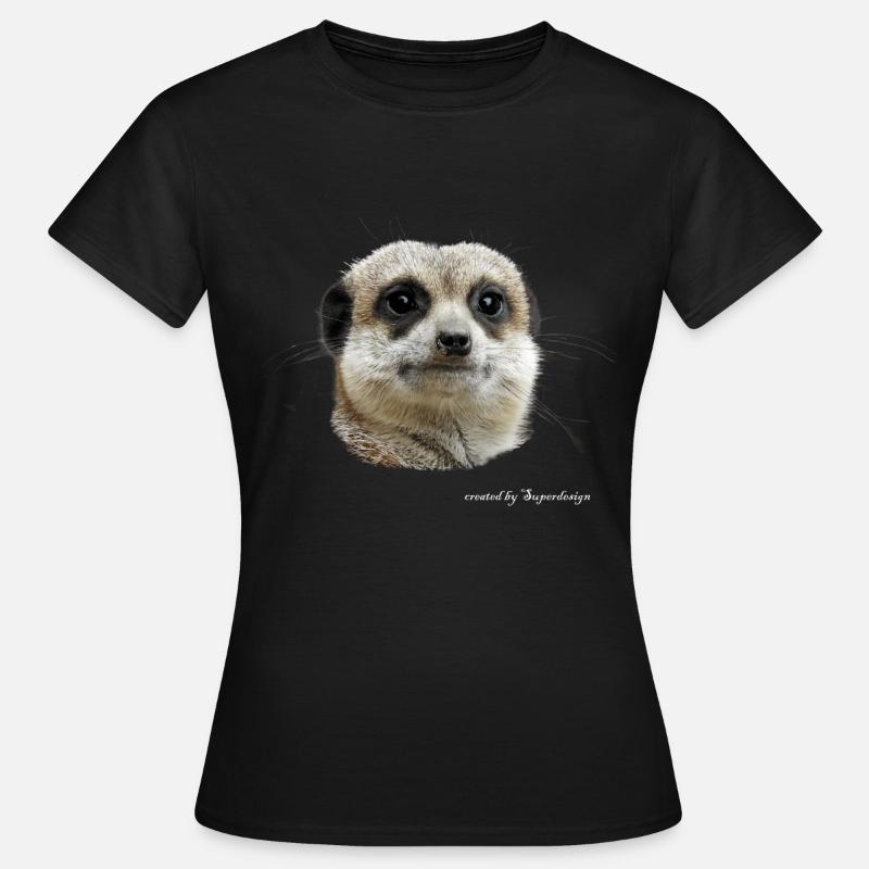 Erdmännchen - Frauen T-Shirt - Schwarz