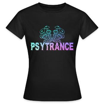 Psytrance GOA Festival Geschenk - Frauen T-Shirt - Schwarz - Vorne - AI Model Female 172 dark (172cm)