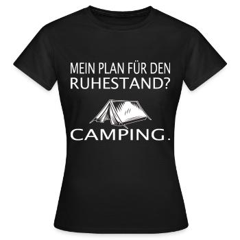 Ich bin im Ruhestand - Camping senior - Frauen T-Shirt - Schwarz - Vorne - AI Model Female 172 dark (172cm)