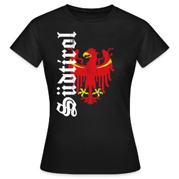 Tyrol du Sud - T-shirt Femme - noir - Devant - AI Model Female 172 dark (172cm)