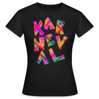 Karneval - Fasching - Frauen T-Shirt - Schwarz - Vorne - AI Model Female 172 dark (172cm)