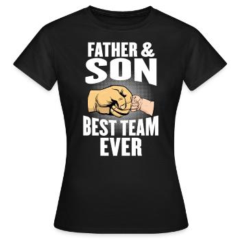 father and son - Women's T-Shirt - black - Front - AI Model Female 172 dark (172cm)