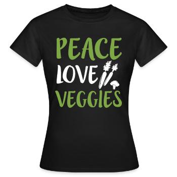 veggie - Women's T-Shirt - black - Front - AI Model Female 172 dark (172cm)