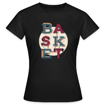 Basket - Basketball - Frauen T-Shirt - Schwarz - Vorne - AI Model Female 172 dark (172cm)