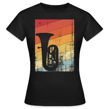 Tuba instrument - Women's T-Shirt - black - Front - AI Model Female 172 dark (172cm)