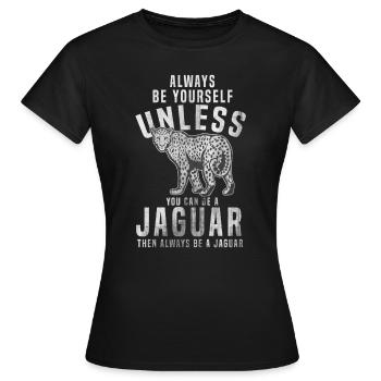 jaguar - Frauen T-Shirt - Schwarz - Vorne - AI Model Female 172 dark (172cm)