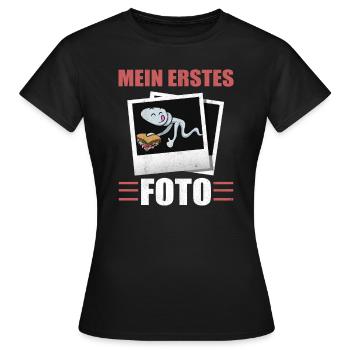 Döner Fan Fotograf ERSTES FOTO Spermium Sperma - Frauen T-Shirt - Schwarz - Vorne - AI Model Female 172 dark (172cm)