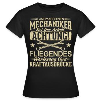 Landmaschinen Mechaniker - Frauen T-Shirt - Schwarz - Vorne - AI Model Female 172 dark (172cm)