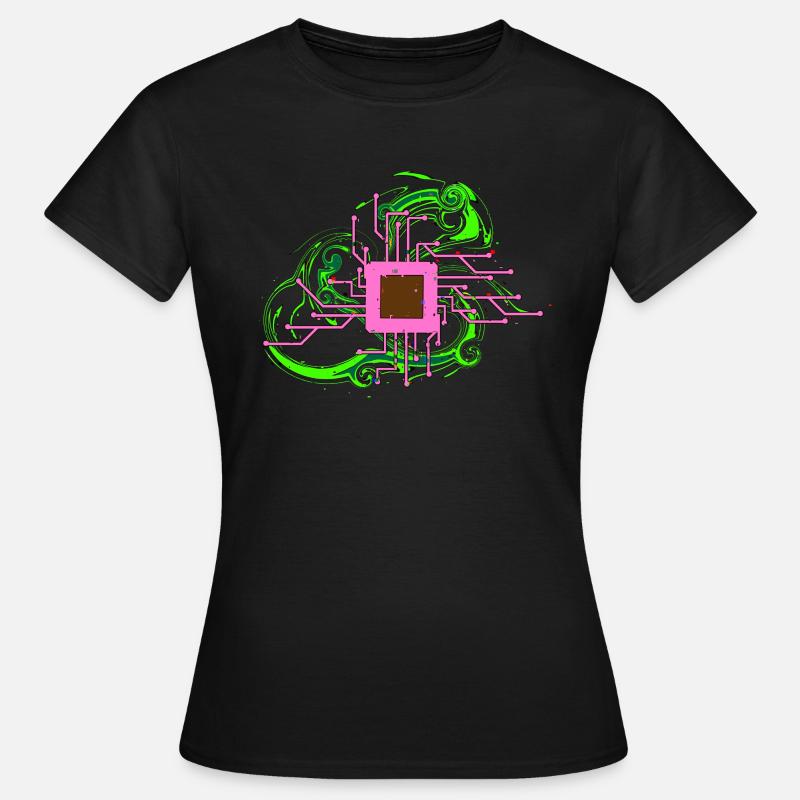 Computer CPU - Frauen T-Shirt - Schwarz