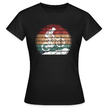 Mountainbike Vintage MTB Downhill Biking - Frauen T-Shirt - Schwarz - Vorne - AI Model Female 172 dark (172cm)