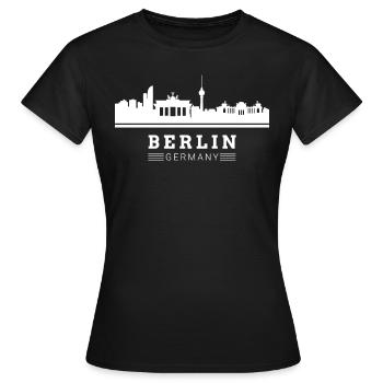Berlin Germany - Women's T-Shirt - black - Front - AI Model Female 172 dark (172cm)