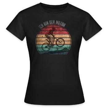 I am the Motor Vintage Biker MTB - Women's T-Shirt - black - Front - AI Model Female 172 dark (172cm)