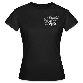 Skandal um Rosé Wein Weinfest - Frauen T-Shirt - Schwarz - Vorne - AI Model Female 172 dark (172cm)