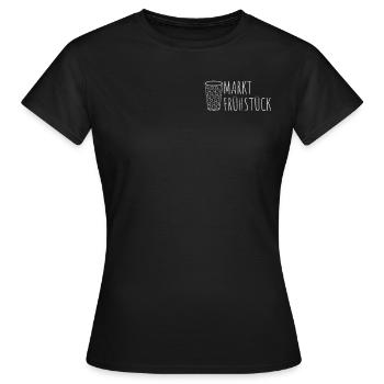 Marktfrühstück Weinfest Schobbe - Frauen T-Shirt - Schwarz - Vorne - AI Model Female 172 dark (172cm)