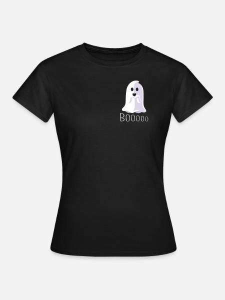 Niedliches Geister-Halloween-Kostüm - Frauen T-Shirt - Schwarz