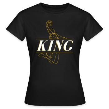 Drôle de basketteur King Slam - T-shirt Femme - noir - Devant - AI Model Female 172 dark (172cm)