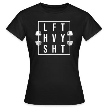 Drôle LFT HVY SHT Lift Lifter - T-shirt Femme - noir - Devant - AI Model Female 172 dark (172cm)