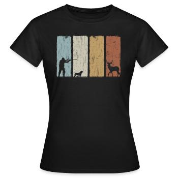 Chasseur Chasseur de cerfs Chasseur - T-shirt Femme - noir - Devant - AI Model Female 172 dark (172cm)