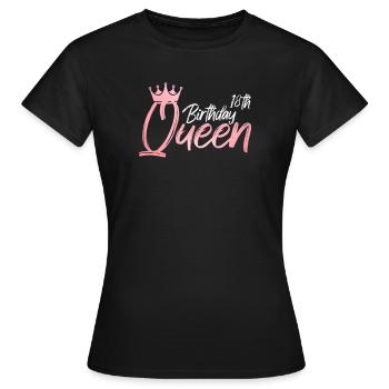 18. Geburtstag Mädchen Rosé Krone 18. - Frauen T-Shirt - Schwarz - Vorne - AI Model Female 172 dark (172cm)