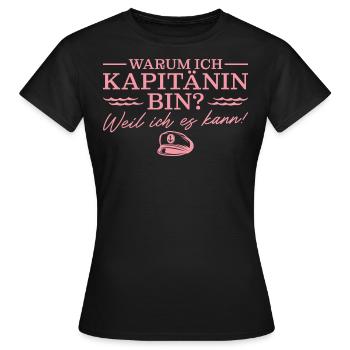 Bootsführerschein bestanden Seglerin Kapitänin - Frauen T-Shirt - Schwarz - Vorne - AI Model Female 172 dark (172cm)