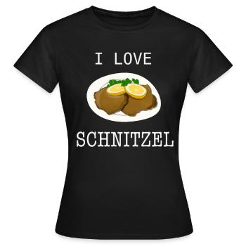J’adore les escalopes - T-shirt Femme - noir - Devant - AI Model Female 172 dark (172cm)