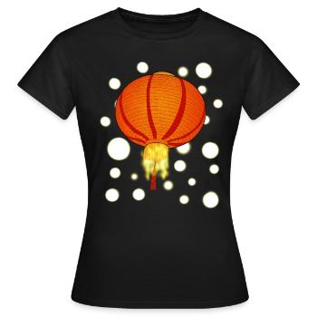 Himmels Laterne - Kong Ming Laterne - Frauen T-Shirt - Schwarz - Vorne - AI Model Female 172 dark (172cm)