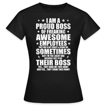 Humour, Citations cool, Fête des pères - T-shirt Femme - noir - Devant - AI Model Female 172 dark (172cm)