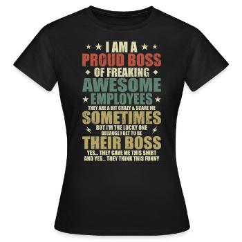 Humour, Citations cool, Fête des pères - T-shirt Femme - noir - Devant - AI Model Female 172 dark (172cm)