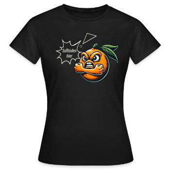 Lustige Mandarine - Frauen T-Shirt - Schwarz - Vorne - AI Model Female 172 dark (172cm)