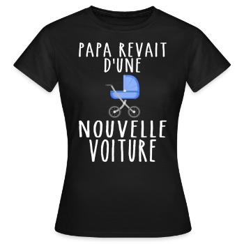 Dad Gift Future Dad - New Dad Car - Women's T-Shirt - black - Front - AI Model Female 172 dark (172cm)