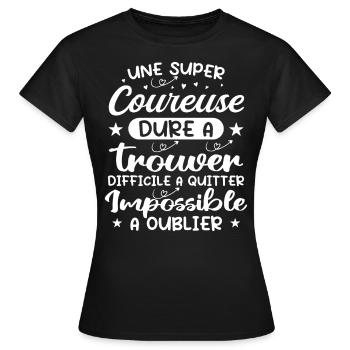 A Super Runner - Runner Gift - Women's T-Shirt - black - Front - AI Model Female 172 dark (172cm)