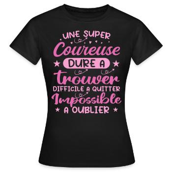 A Super Runner - Runner Gift - Women's T-Shirt - black - Front - AI Model Female 172 dark (172cm)