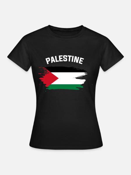 Palestine - Dame-T-shirt - sort