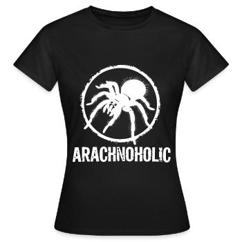 Arachnoholic große haarige Vogelspinne Silhouette - Frauen T-Shirt - Schwarz - Vorne - AI Model Female 172 dark (172cm)