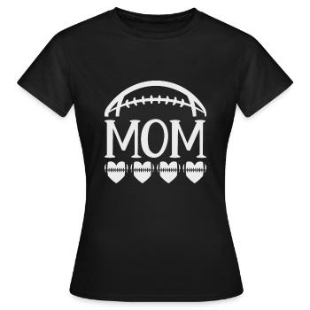 Football Mom Mutter Liebe Herz Spruch Geschenk - Frauen T-Shirt - Schwarz - Vorne - AI Model Female 172 dark (172cm)