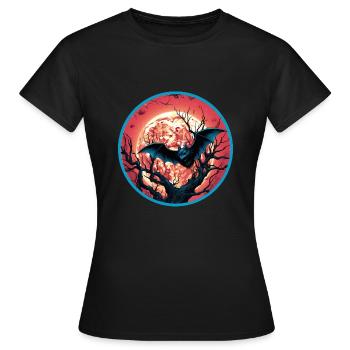 Fledermäuse Fledermaus Flughunde Halloween - Frauen T-Shirt - Schwarz - Vorne - AI Model Female 172 dark (172cm)