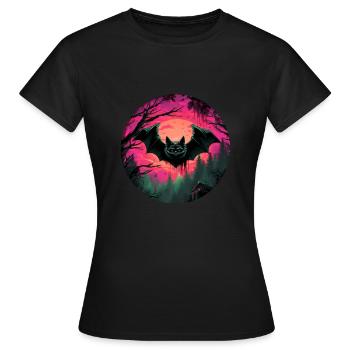 Fledermaus Fledermäuse Flughunde Halloween - Frauen T-Shirt - Schwarz - Vorne - AI Model Female 172 dark (172cm)