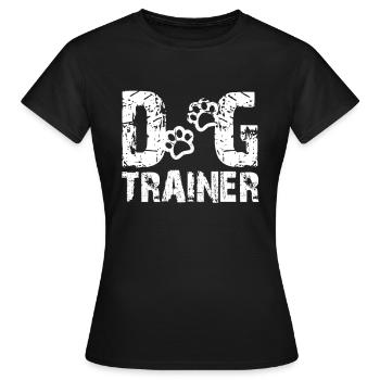 Hundetrainer - Frauen T-Shirt - Schwarz - Vorne - AI Model Female 172 dark (172cm)
