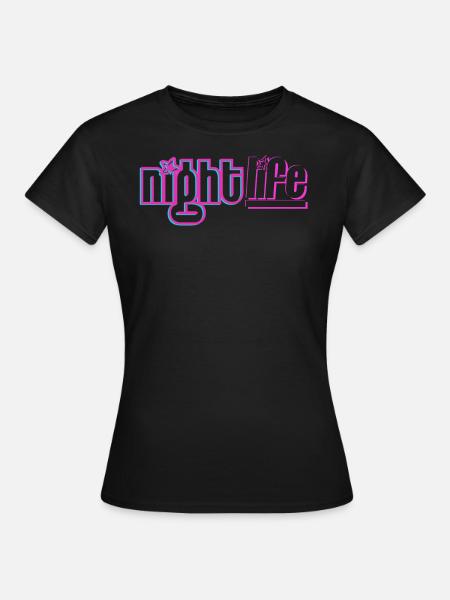 Nachtleben - Frauen T-Shirt - Schwarz