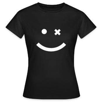 sourire - T-shirt Femme - noir - Devant - AI Model Female 172 dark (172cm)