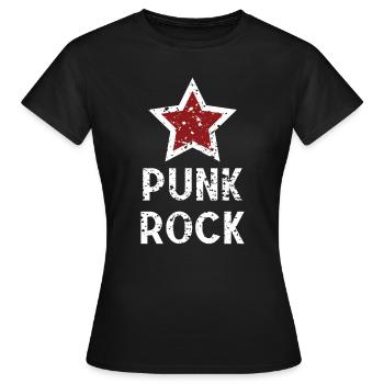 Punk Rock Musik Stern Geschenkidee - Frauen T-Shirt - Schwarz - Vorne - AI Model Female 172 dark (172cm)