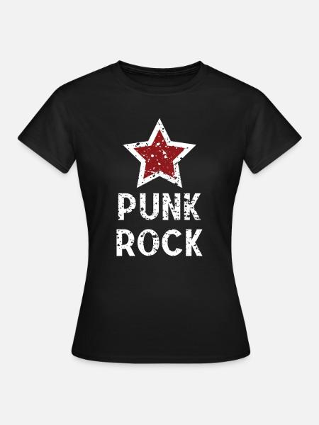 Punk Rock Musik Stern Geschenkidee - Frauen T-Shirt - Schwarz