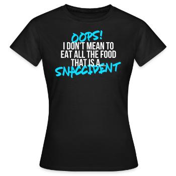 eat - Women's T-Shirt - black - Front - AI Model Female 172 dark (172cm)