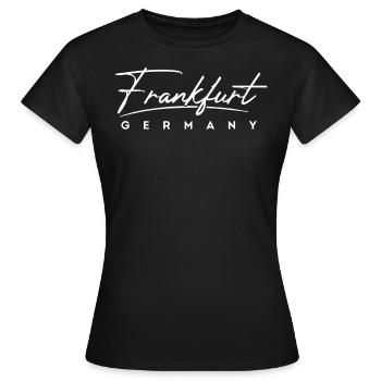 Francfort - T-shirt Femme - noir - Devant - AI Model Female 172 dark (172cm)