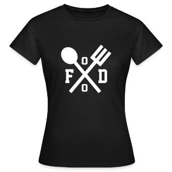 eat - Women's T-Shirt - black - Front - AI Model Female 172 dark (172cm)