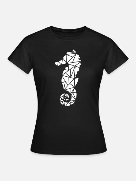 Seepferdchen - Frauen T-Shirt - Schwarz