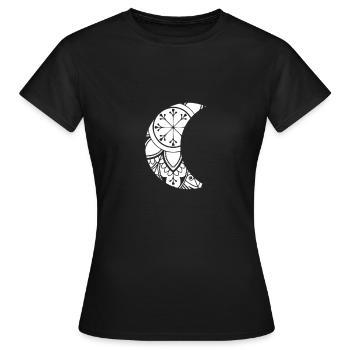 Mond - Frauen T-Shirt - Schwarz - Vorne - AI Model Female 172 dark (172cm)