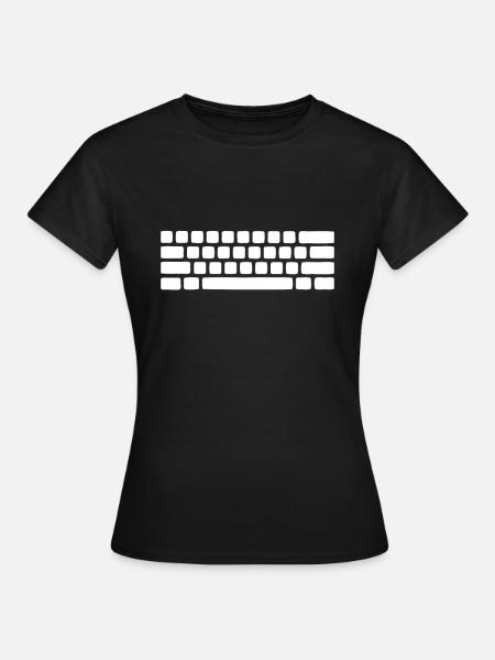 Computer Tastatur - Frauen T-Shirt - Schwarz