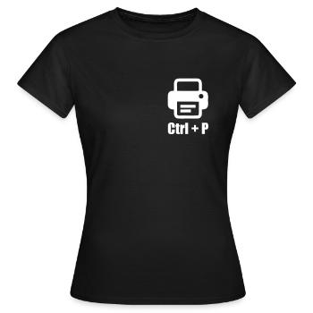 imprimante - T-shirt Femme - noir - Devant - AI Model Female 172 dark (172cm)