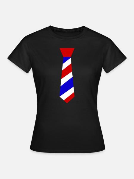 Barber pole tie - Women's T-Shirt - black